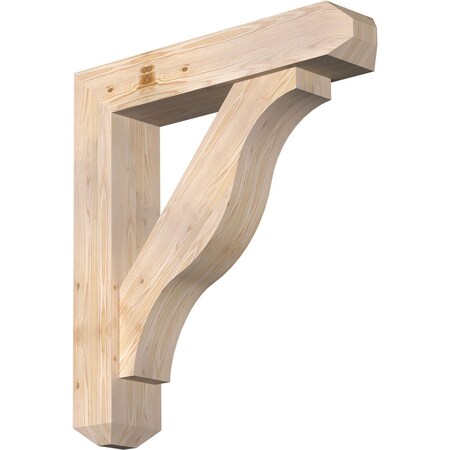Ekena Millwork Funston Craftsman Smooth Bracket w/ Offset Brace, Douglas Fir, 7 1/2"W x 36"D x 40"H BKT0806X36X40FST04SDF